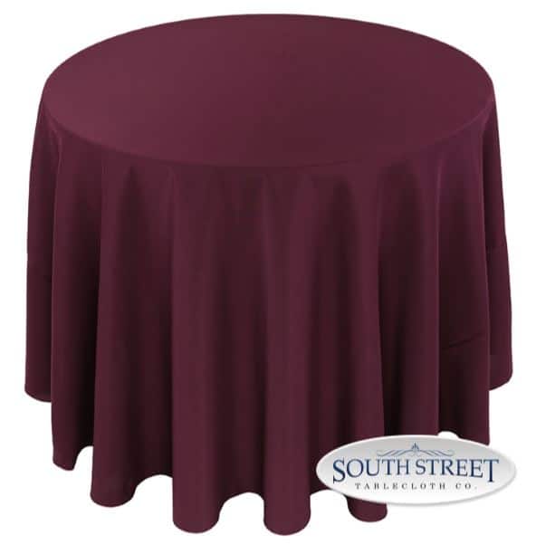 Image of Polyester Aubergine Table Linens