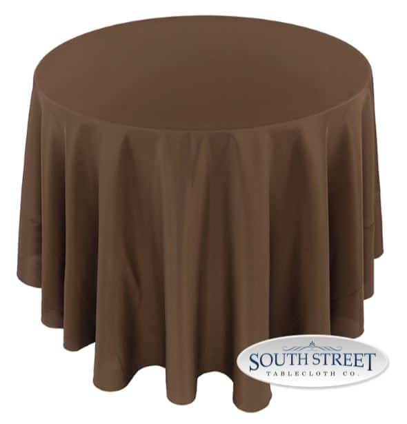 Image of Polyester Dark Brown Table Linens