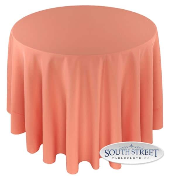 Image of Polyester Coral Table Linens