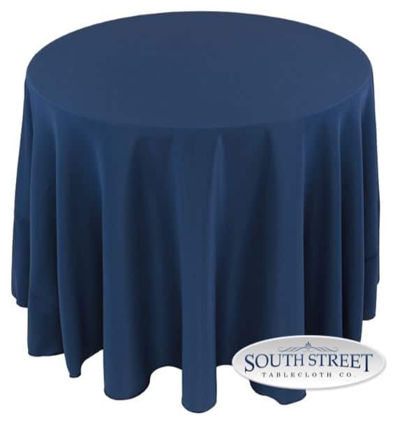 Image of Polyester Dark Blue Table Linens
