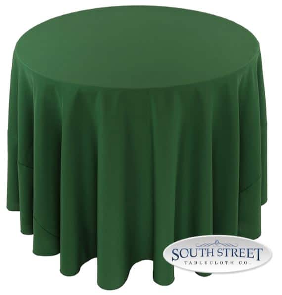 Image of Polyester Dark Green Table Linens