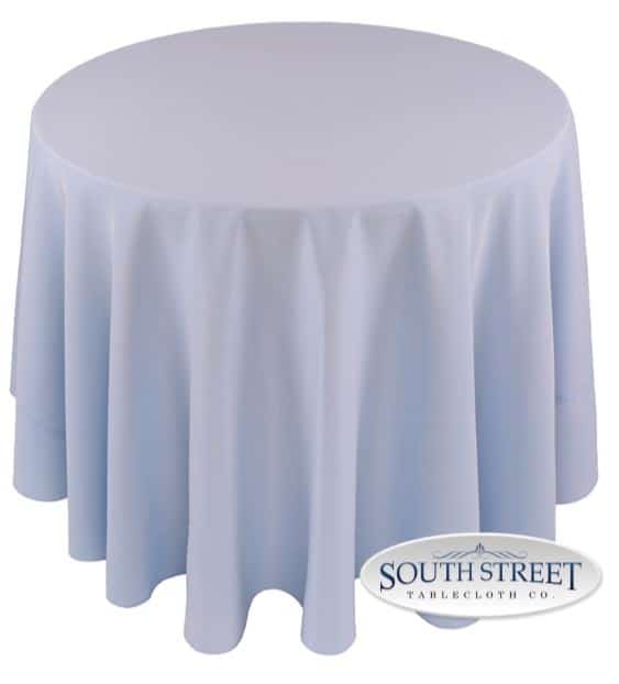 Image of Polyester Light Blue Table Linens