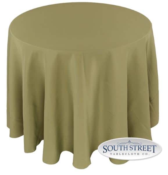 Image of Polyester Light Olive Table Linens