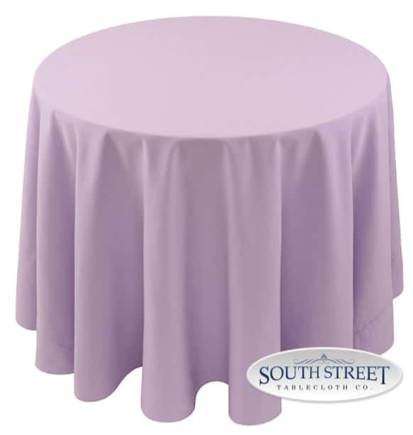 Image of Polyester Lilac Table Linens