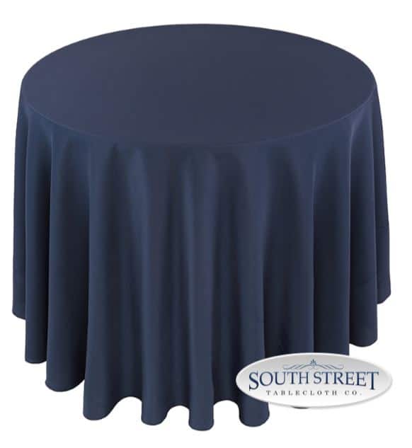 Image of Polyester Navy Table Linens
