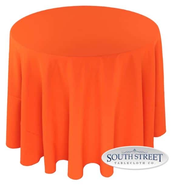 Image of Polyester Neon Orange Table Linens
