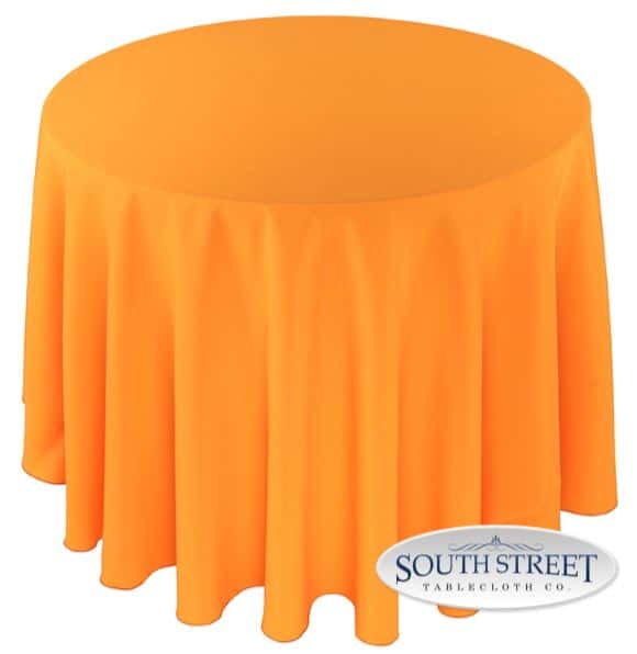 Image of Polyester Neon Tangerine Table Linens