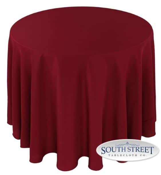 Image of Polyester Ruby Color Table Linens