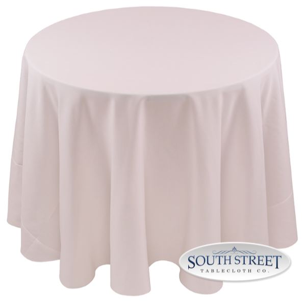 A table with a white cover