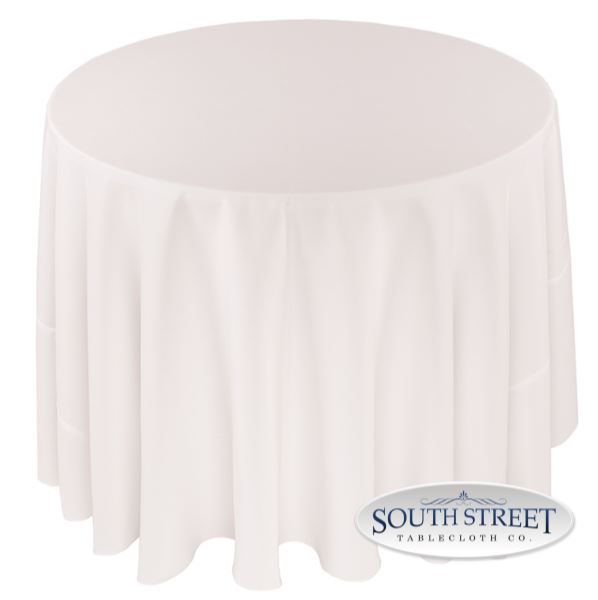 A table with a white cover